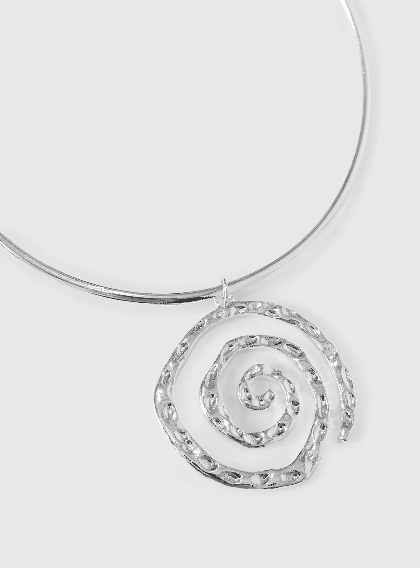 Top Of Mind Swirl Pendant Necklace Silver