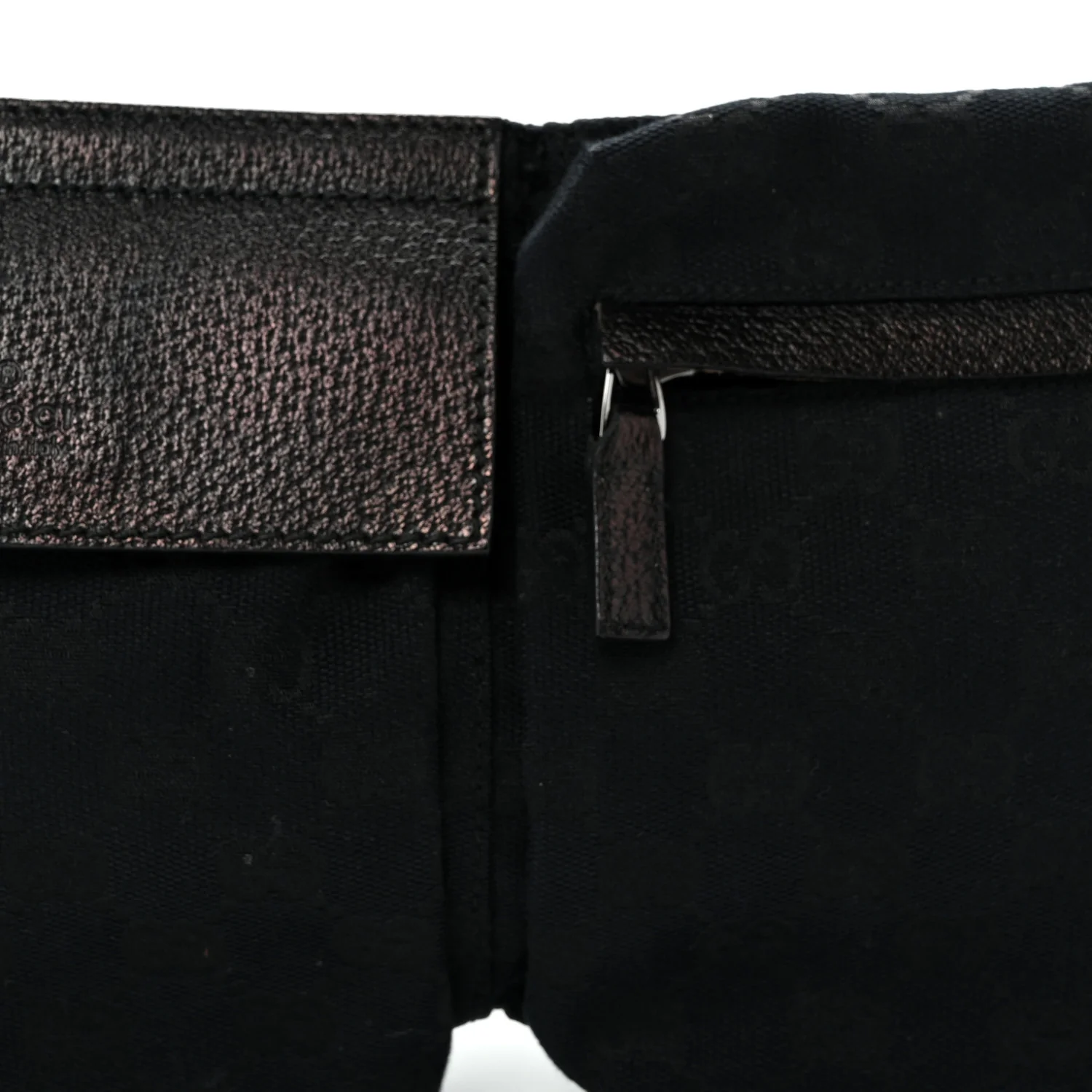 GG Monogram Double Pocket Belt Bag Black - Top Club
