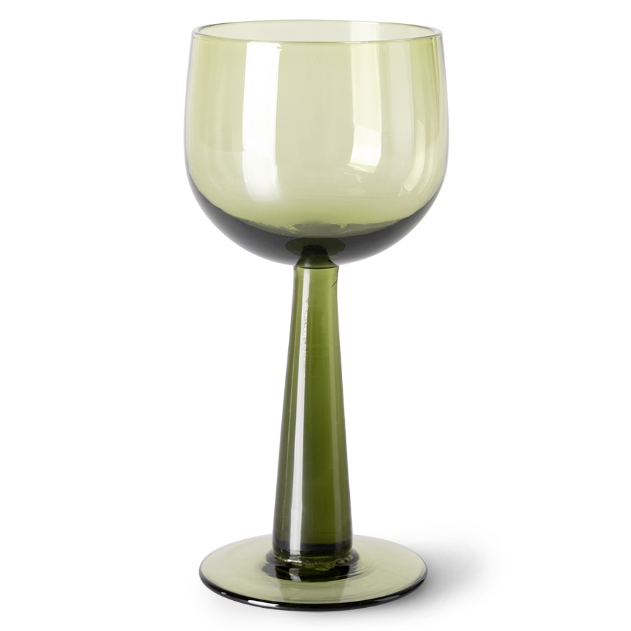 Glas Emeralds Wine Glass tall olive green - set van 4