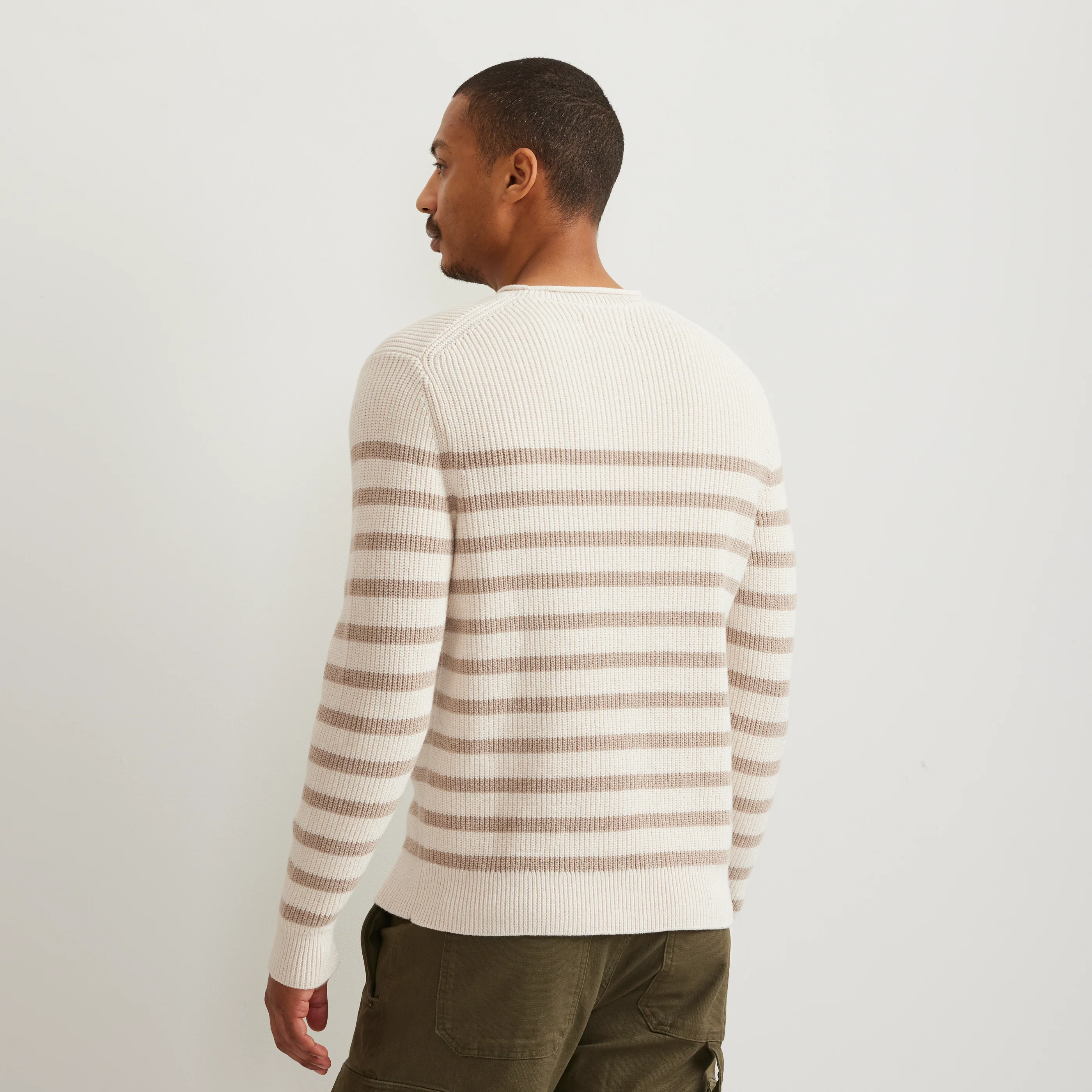 Men's Signature Roll Neck Sweater - Stripe - MoB Apparel
