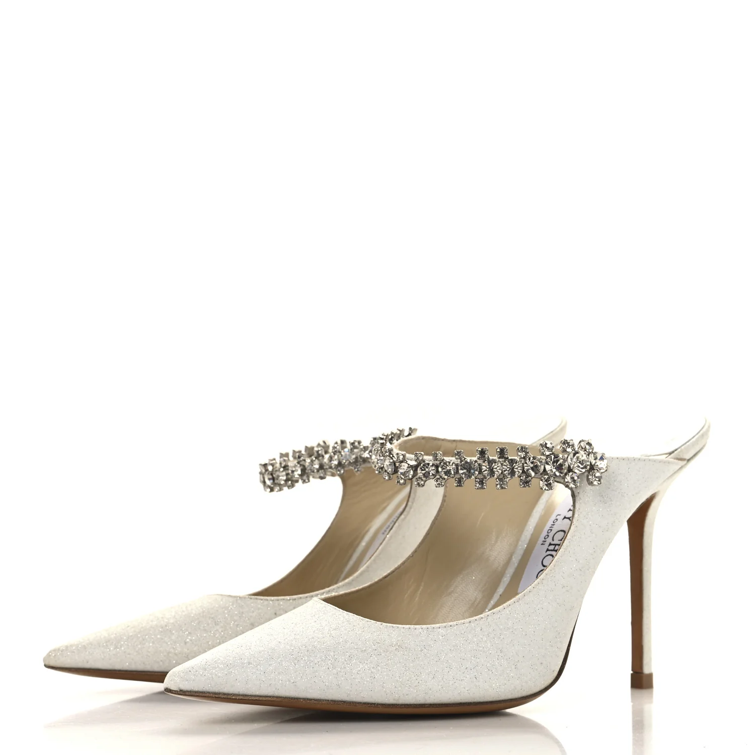 Canvas Glitter Crystal Bing 100 Pumps 36 White - Top Club