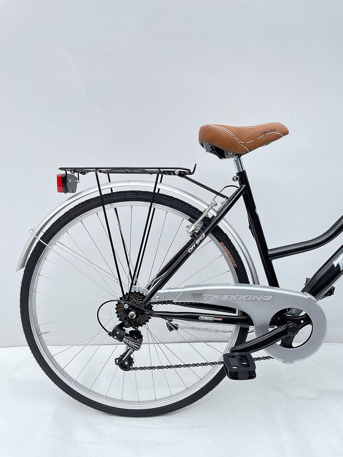 MADICKS Bicicletta Donna da Passeggio Olanda Misura 28 Bici da città Vintage retrò con Cestino anteriore e posteriore Nero Con Cambio