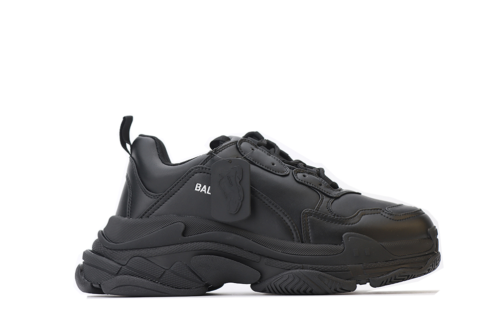 Balenciaga Triple S Sneaker  Black  Leather - Sneaker Replica Workshop