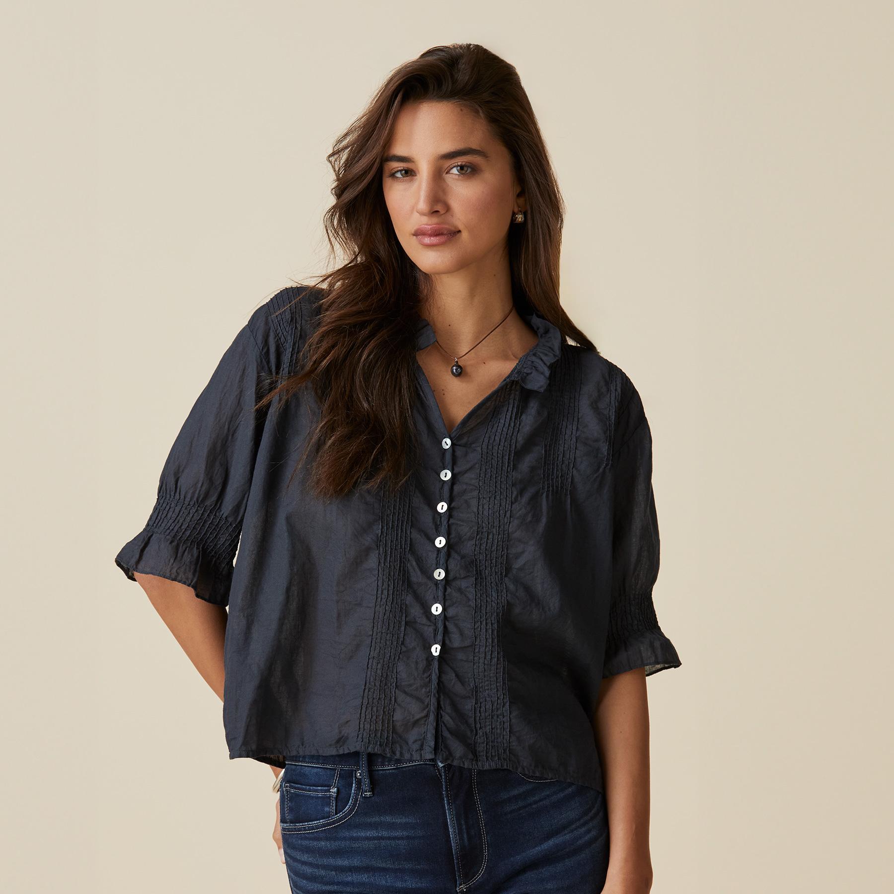 Sofia Pintuck Shirt - Sundance Living