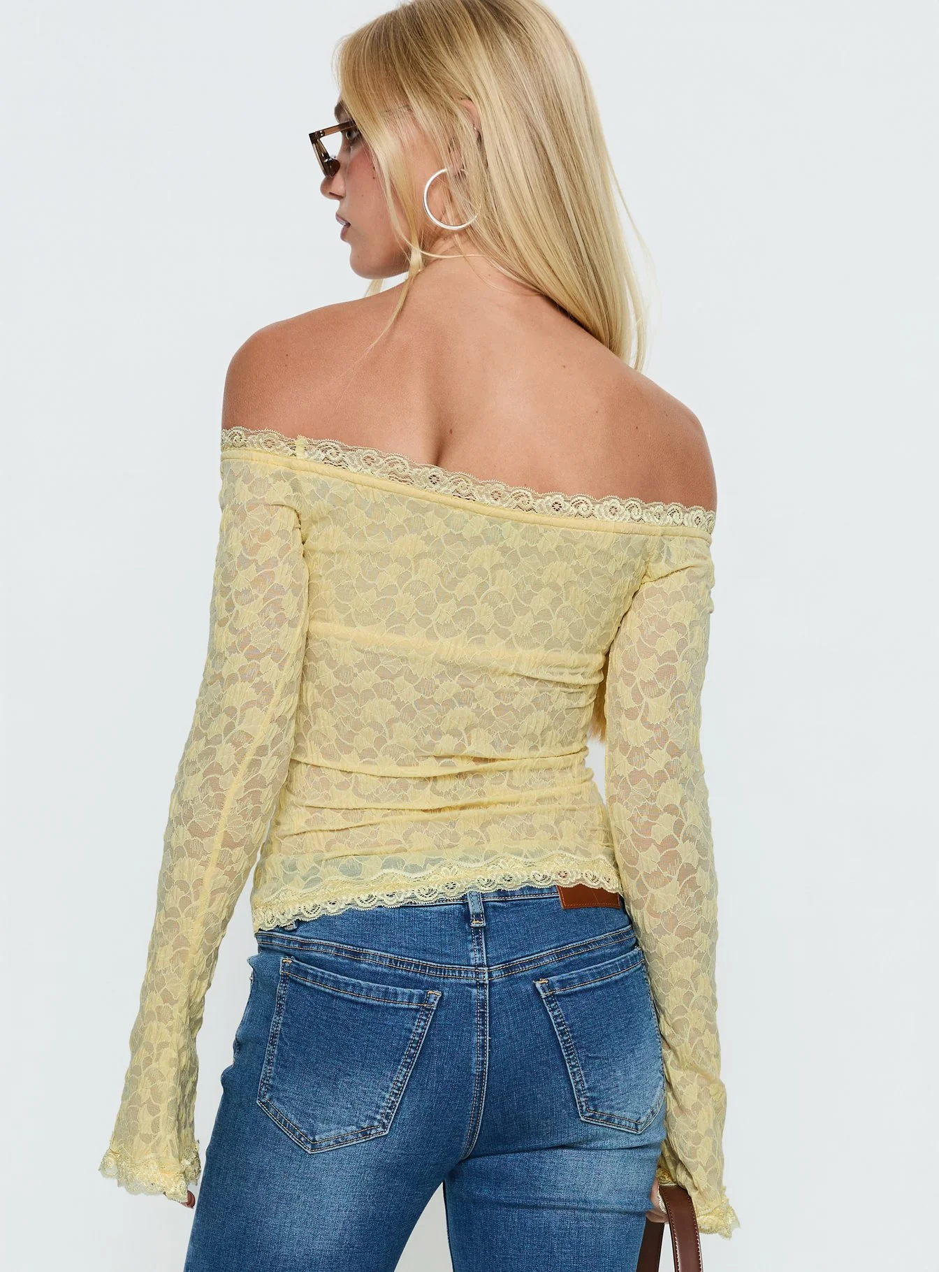 Mochapella Off The Shoulder Top Lemon