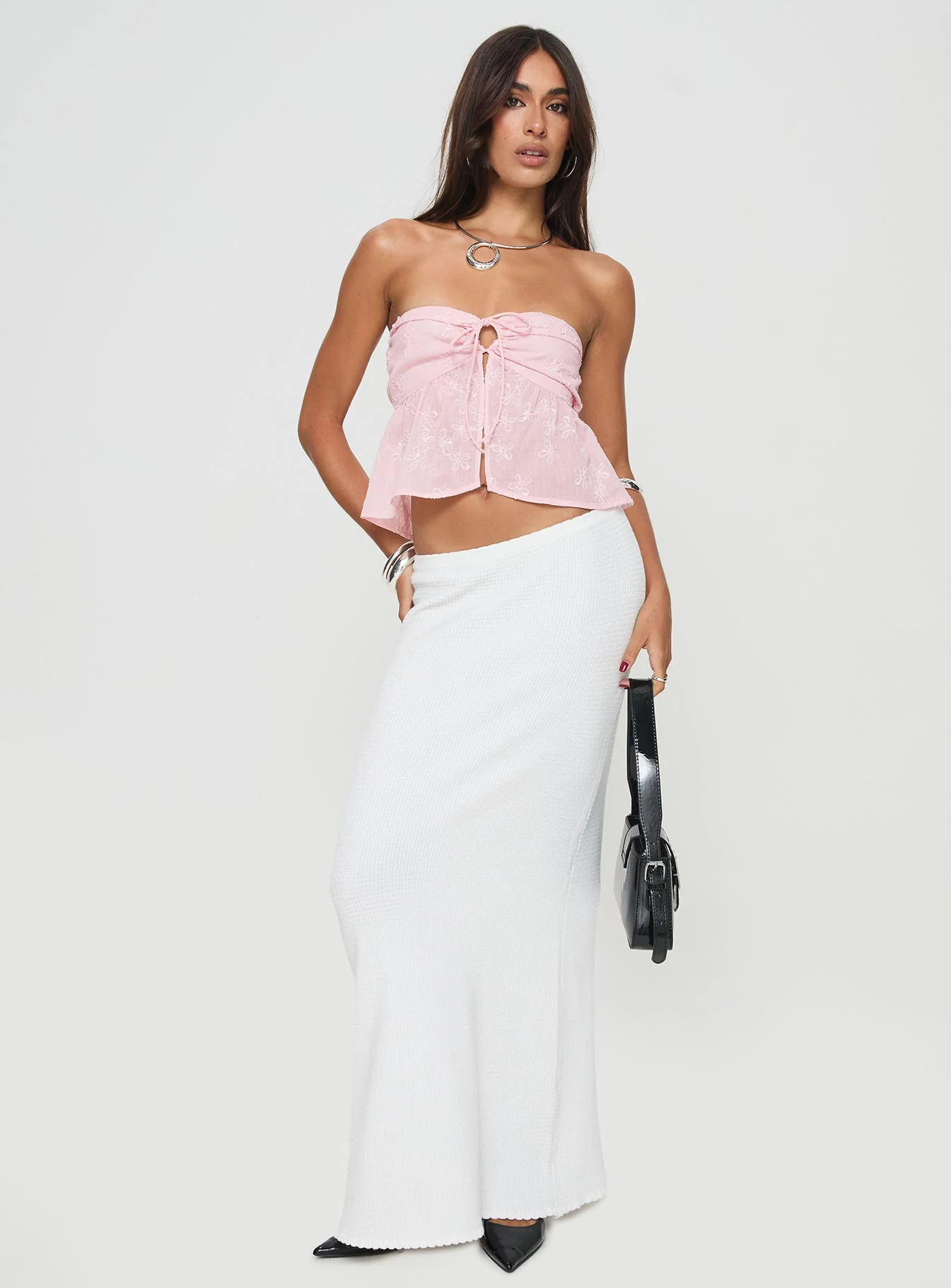 Rosenberg Strapless Top Pink