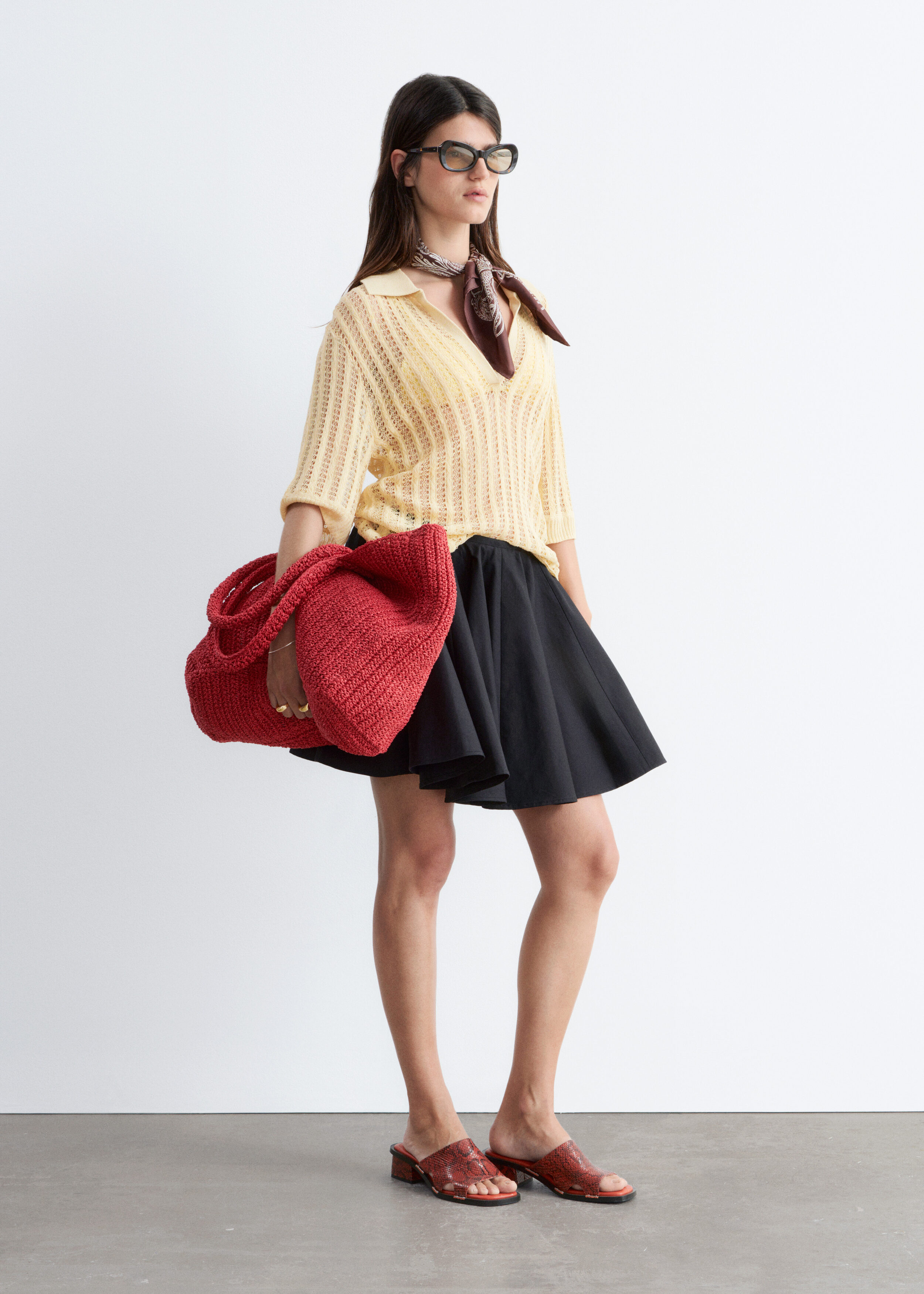 & Other Stories COTTON CIRCLE MINI SKIRT