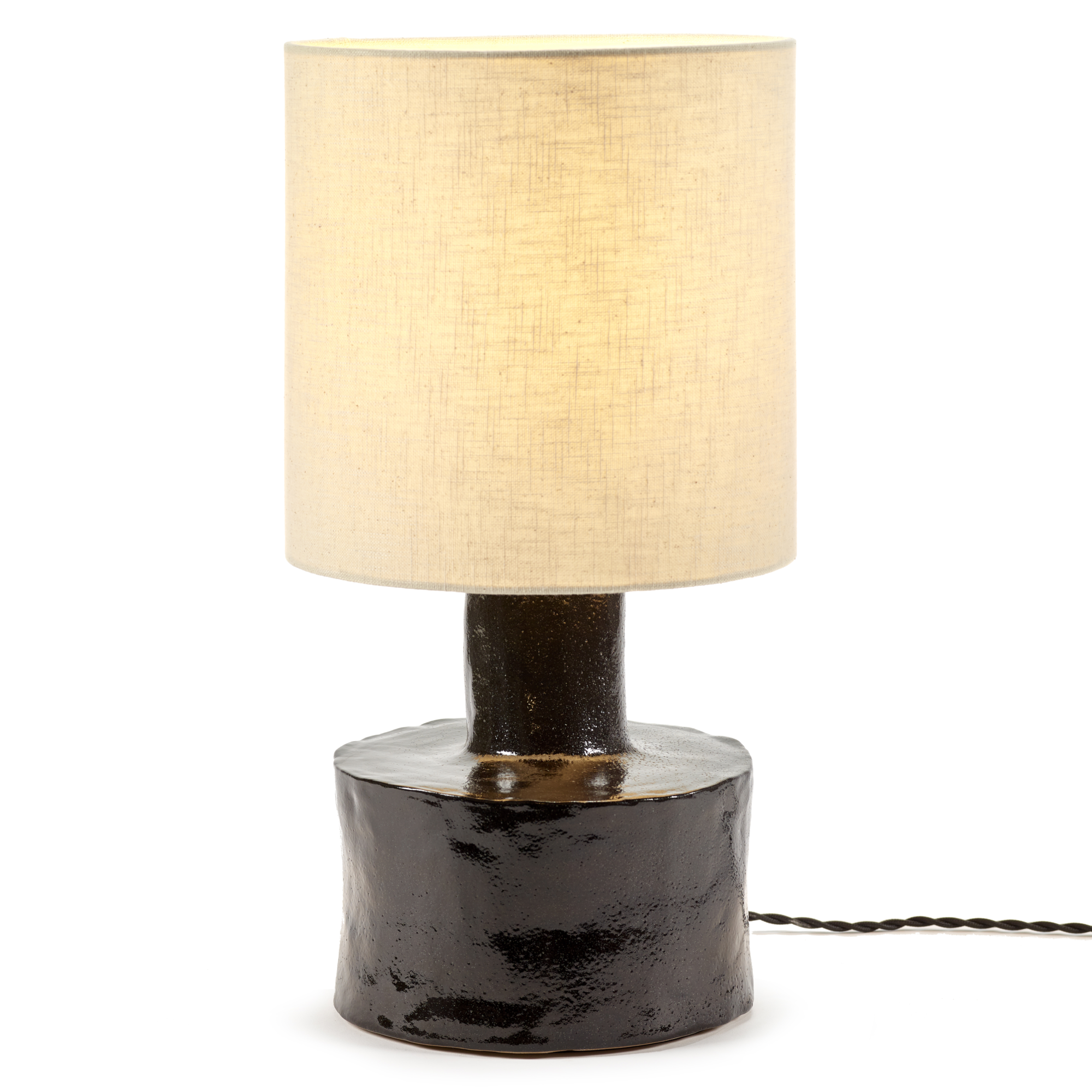 Tafellamp Catherine black/beige