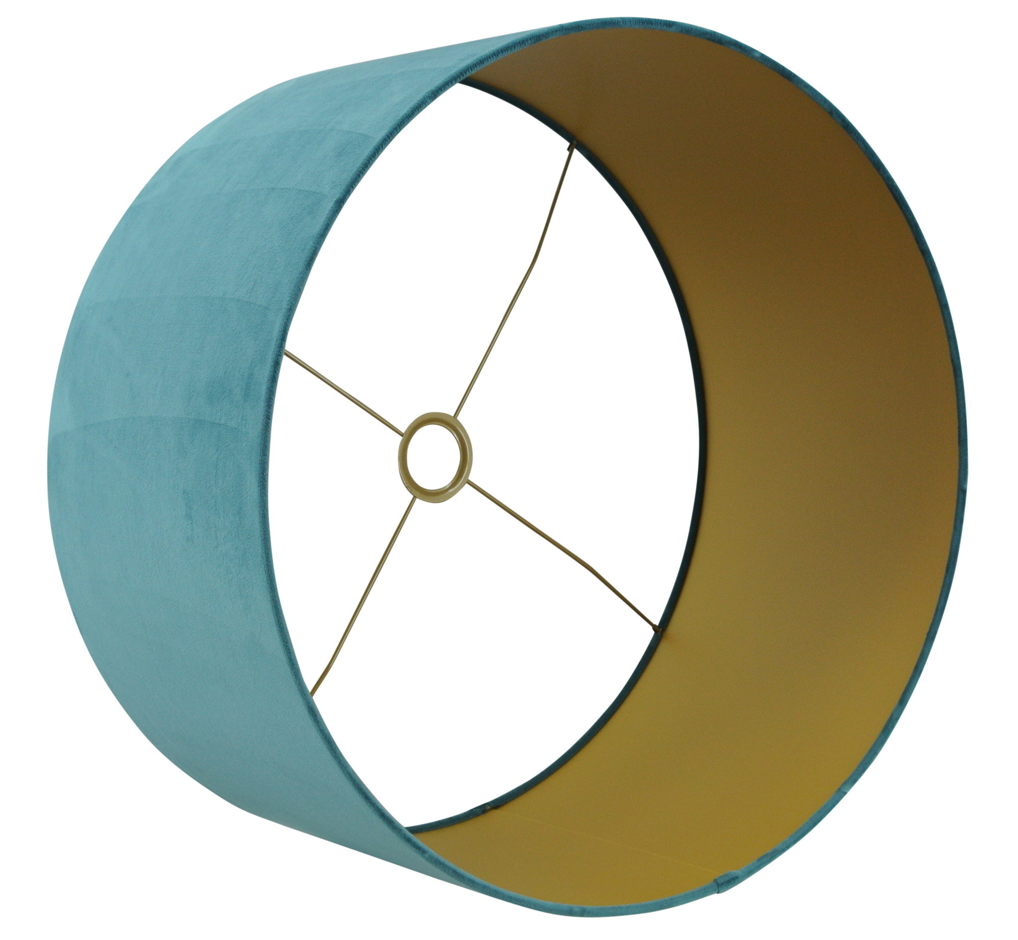 Lampenkap San Remo velours Lampenkap San Remo oceaan blauw velours 50x50x25cm