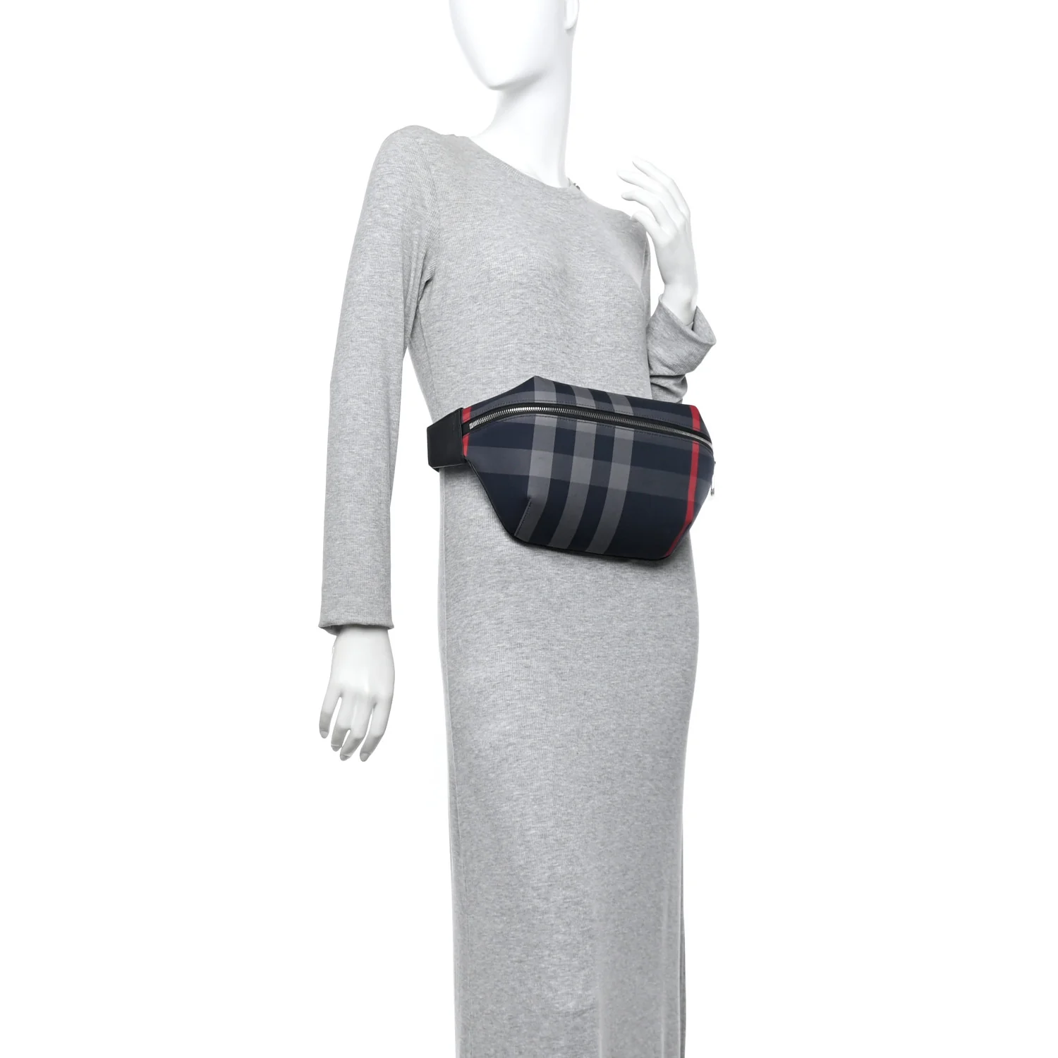 House Check Sonny Bum Bag Navy Grey