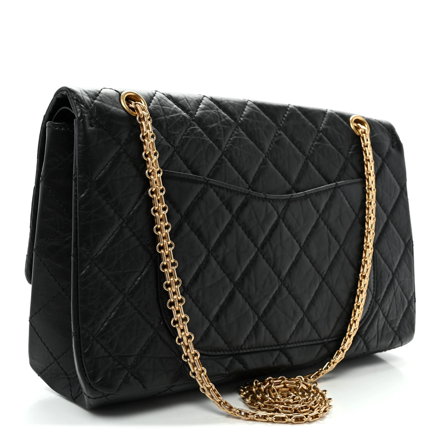 Aged Calfskin Quilted 2.55 Reissue 227 Flap Black - Top Club