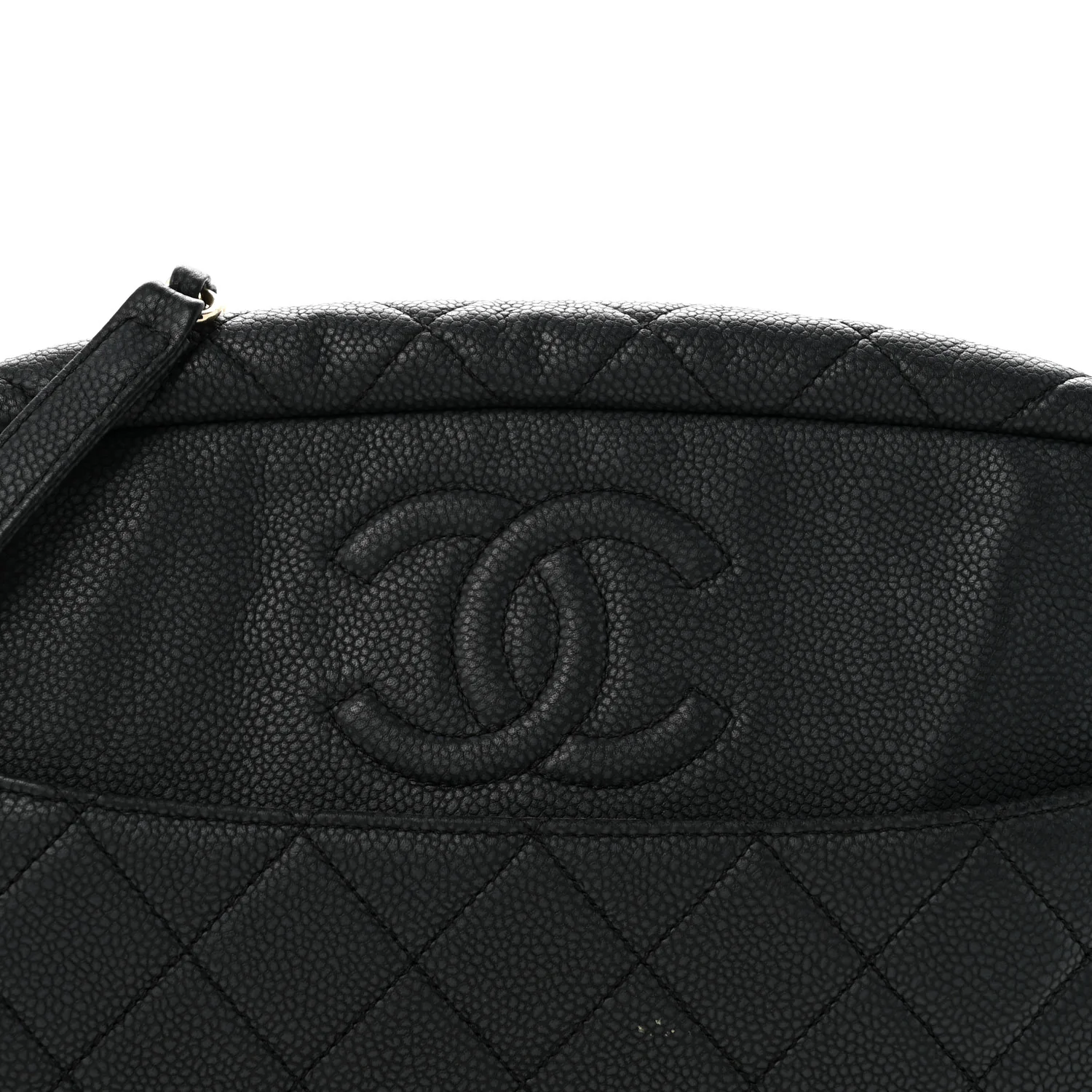 Caviar Quilted Large Coco Tassel Camera Case Black - Top Club