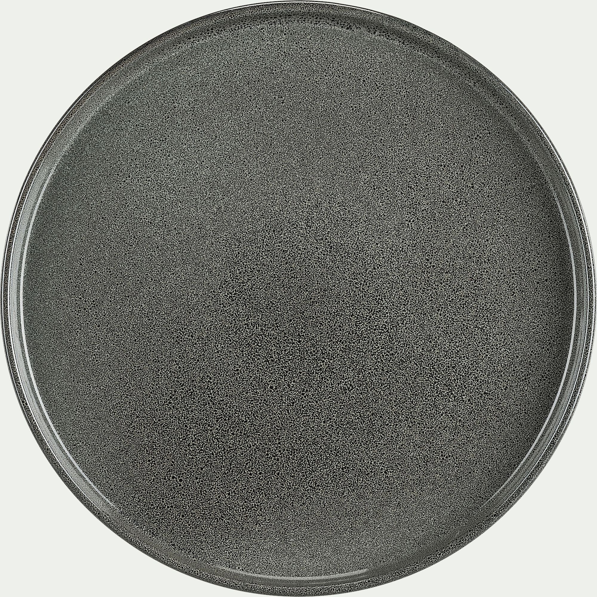 PIETRA - Assiette plate en grès émail réactif D27cm - vert