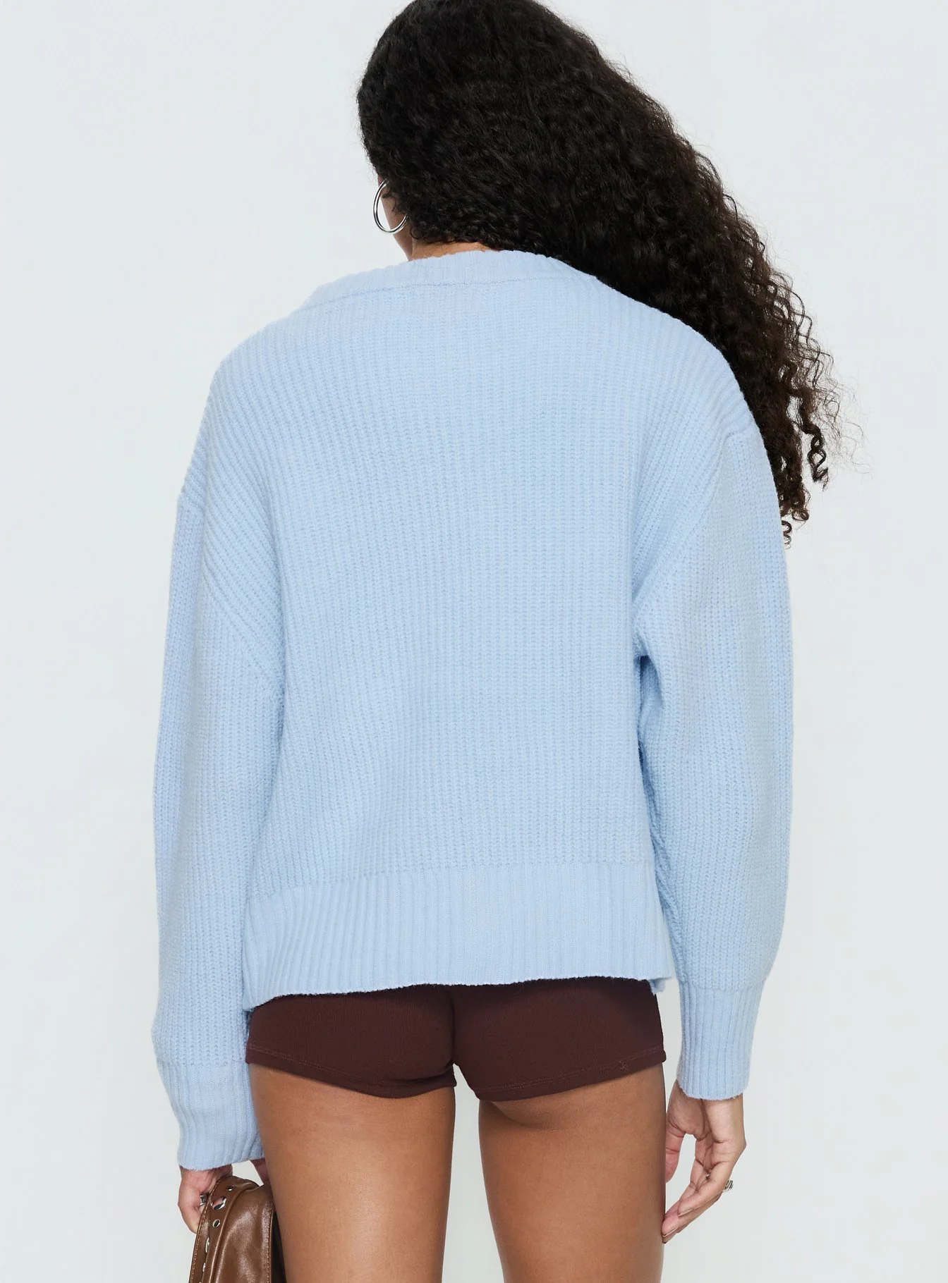 Lexene Zip Through Jumper Baby Blue