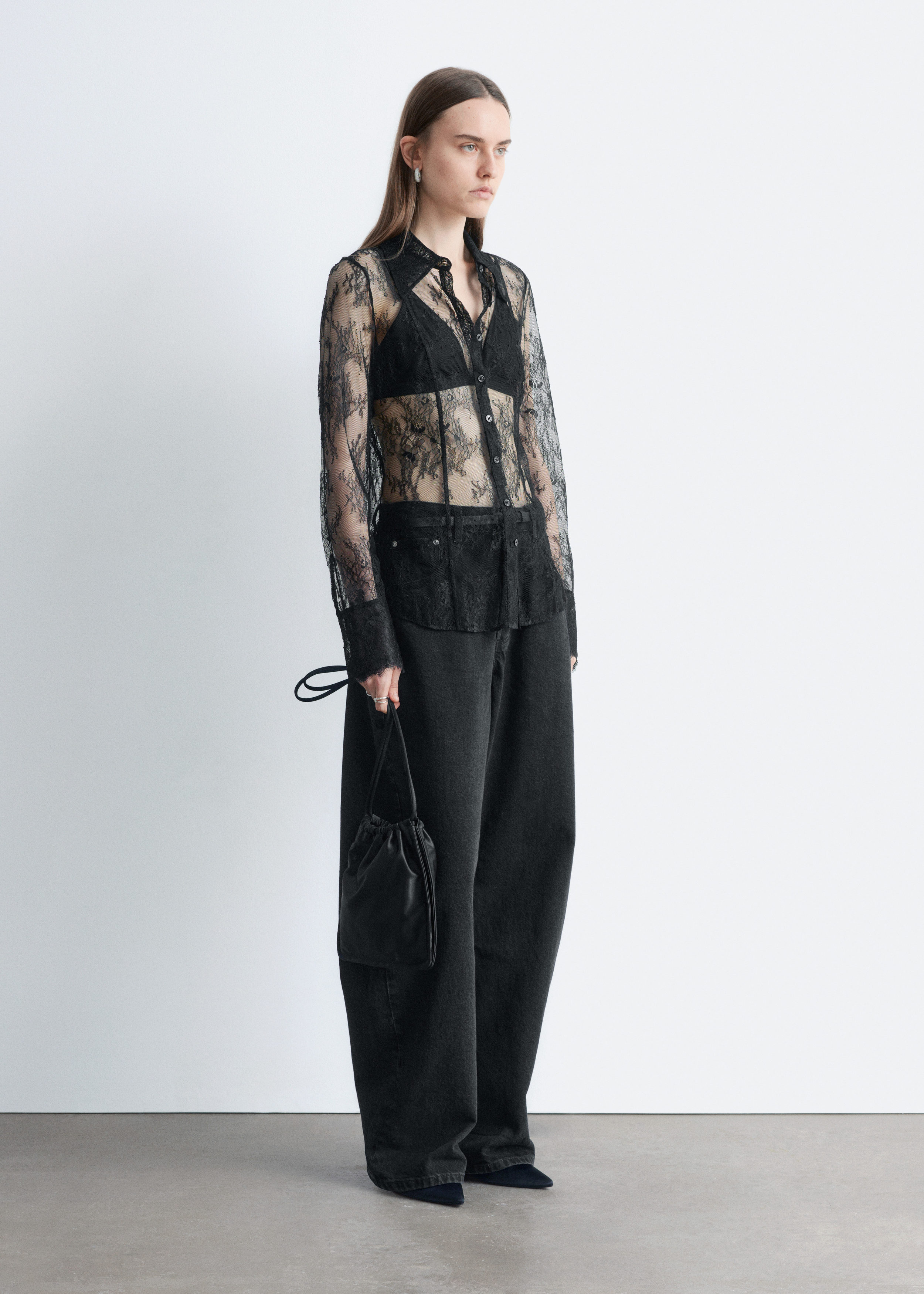 & Other Stories TAPERED LACE SHIRT