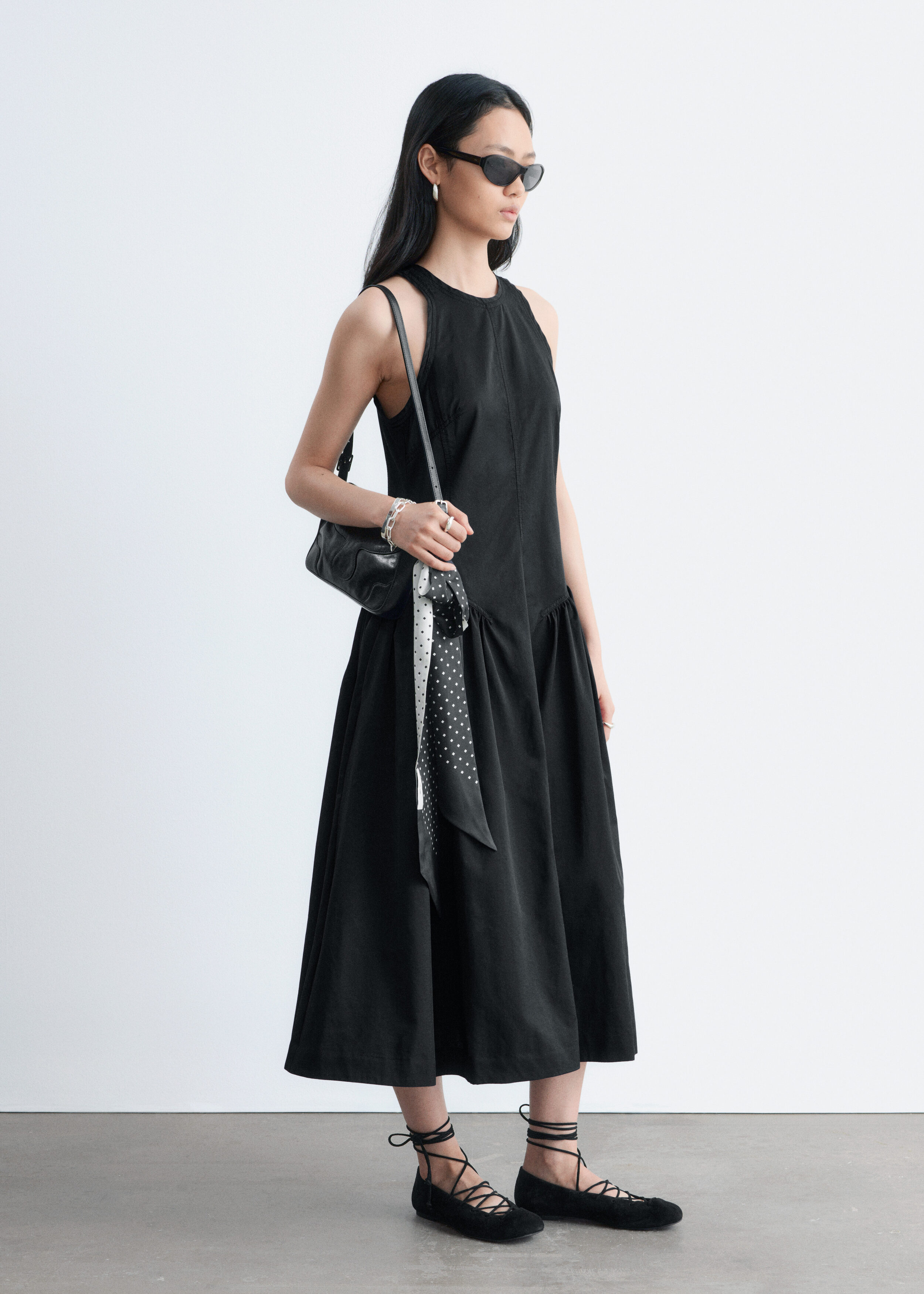 & Other Stories FLARED MIDI DRESS