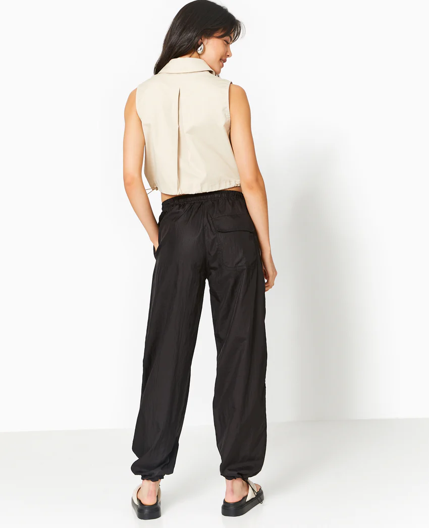 Pimkie Pantalon parachute avec liens élastiqués