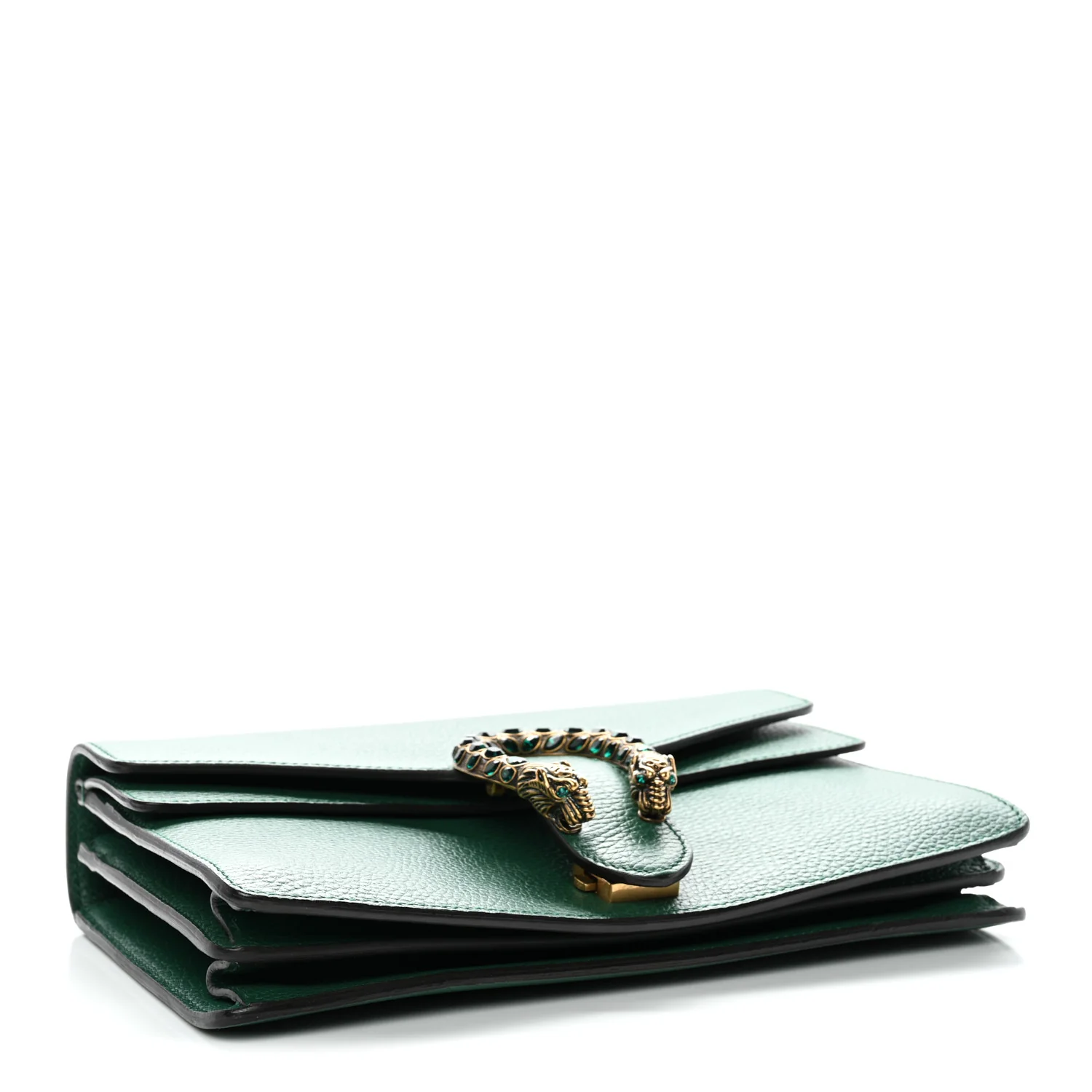 Pebbled Calfskin Small Dionysus Shoulder Bag Emerald - Top Club