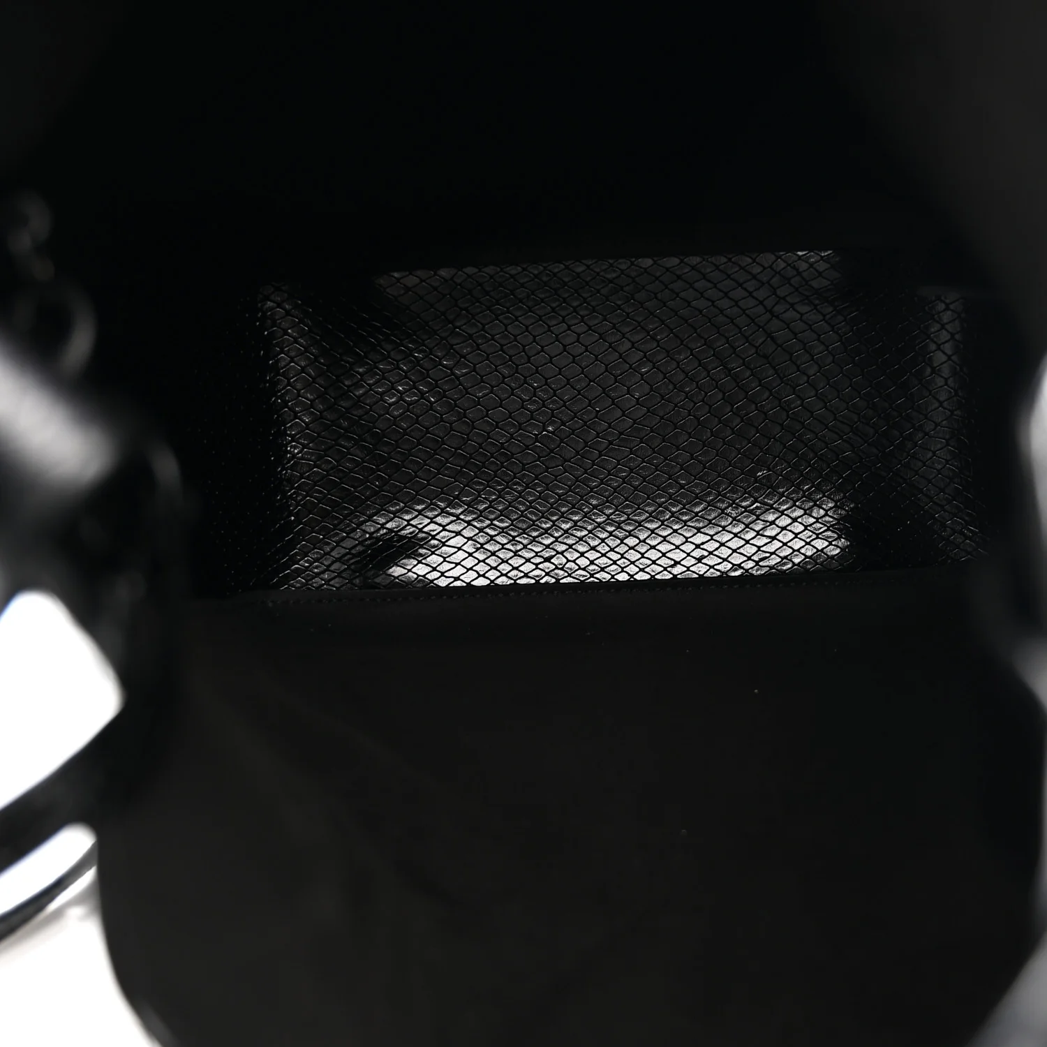 Extra Supple Calfskin Snakeskin Embossed Calfskin Small Tool 2.0 North-South Tote Black - Top Club