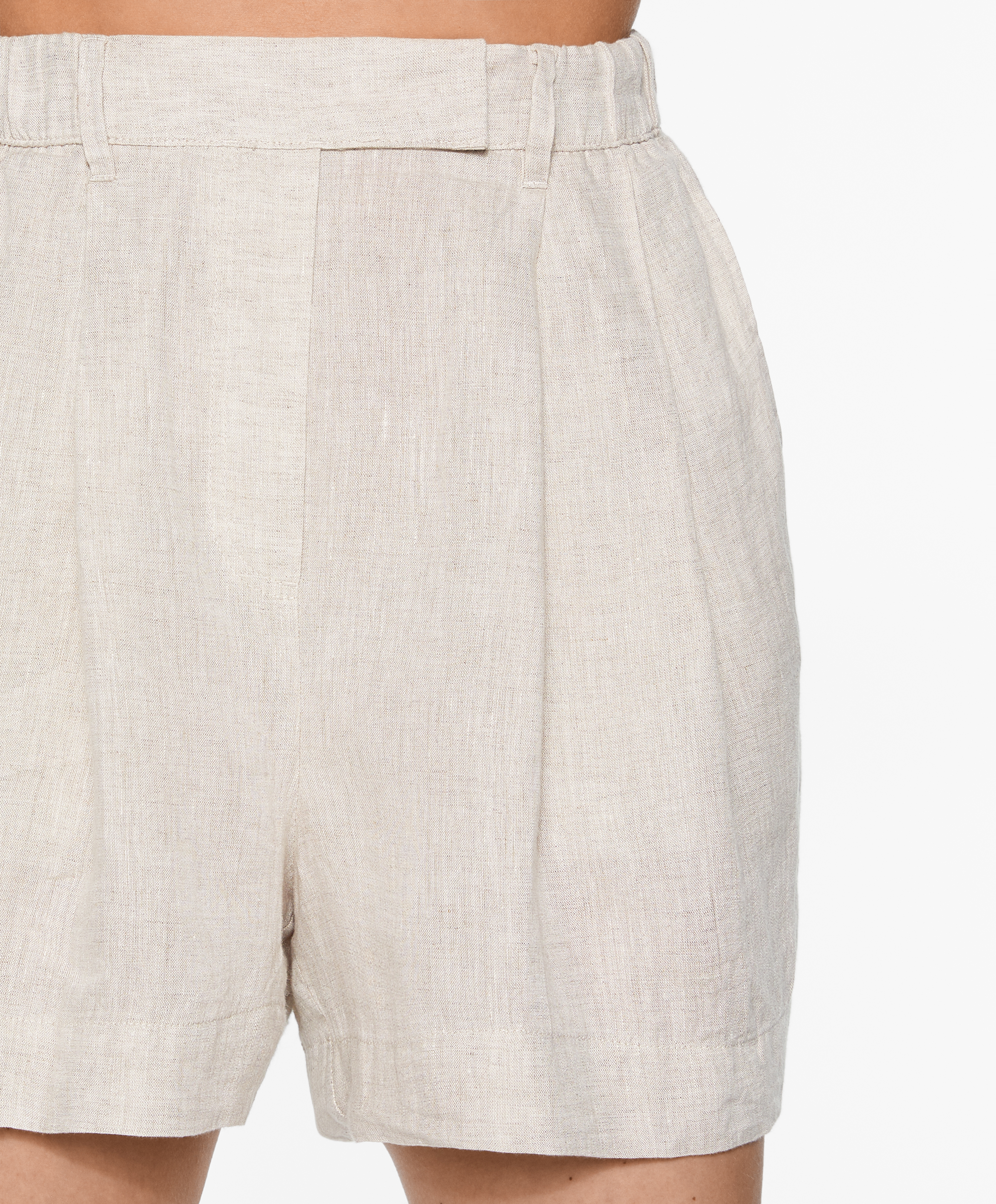 OYSHO 100% linen tailored-fit shorts