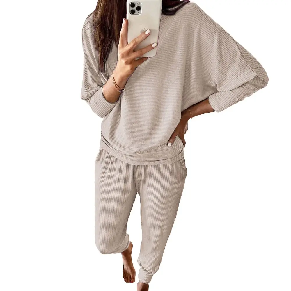 PrettyGarden Women's Fashion Outfits 2 Piece Sweatsuit Long Sleeve Cozy Loungewear