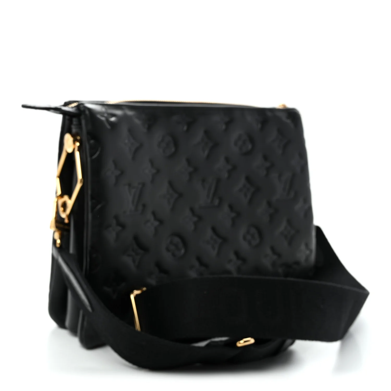 Lambskin Embossed Monogram Coussin PM Black - Top Club