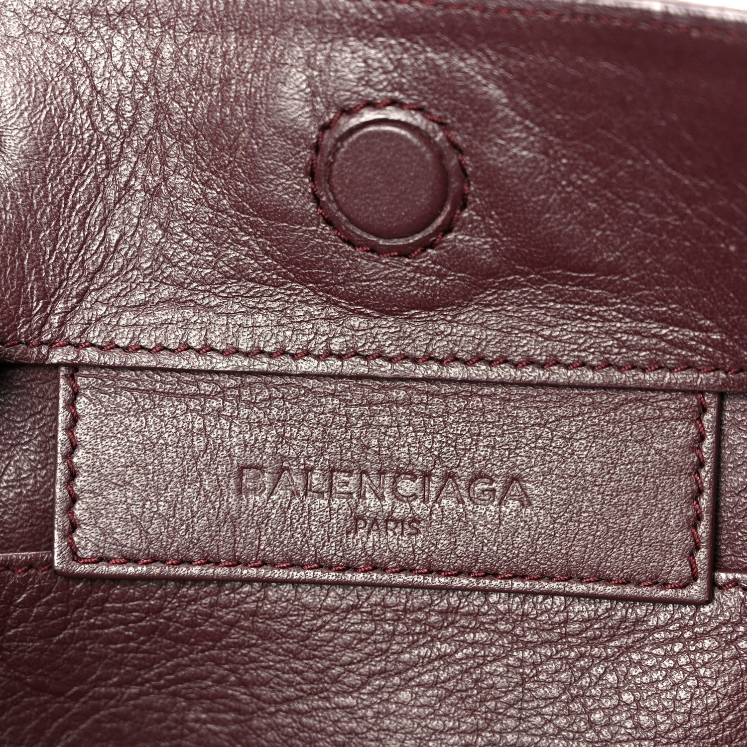 Calfskin Papier Mini A4 Zip Around Tote Rouge Aubergine - Top Club