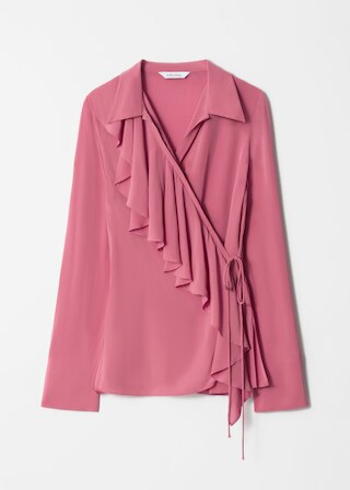 & Other Stories RUFFLE WRAP BLOUSE