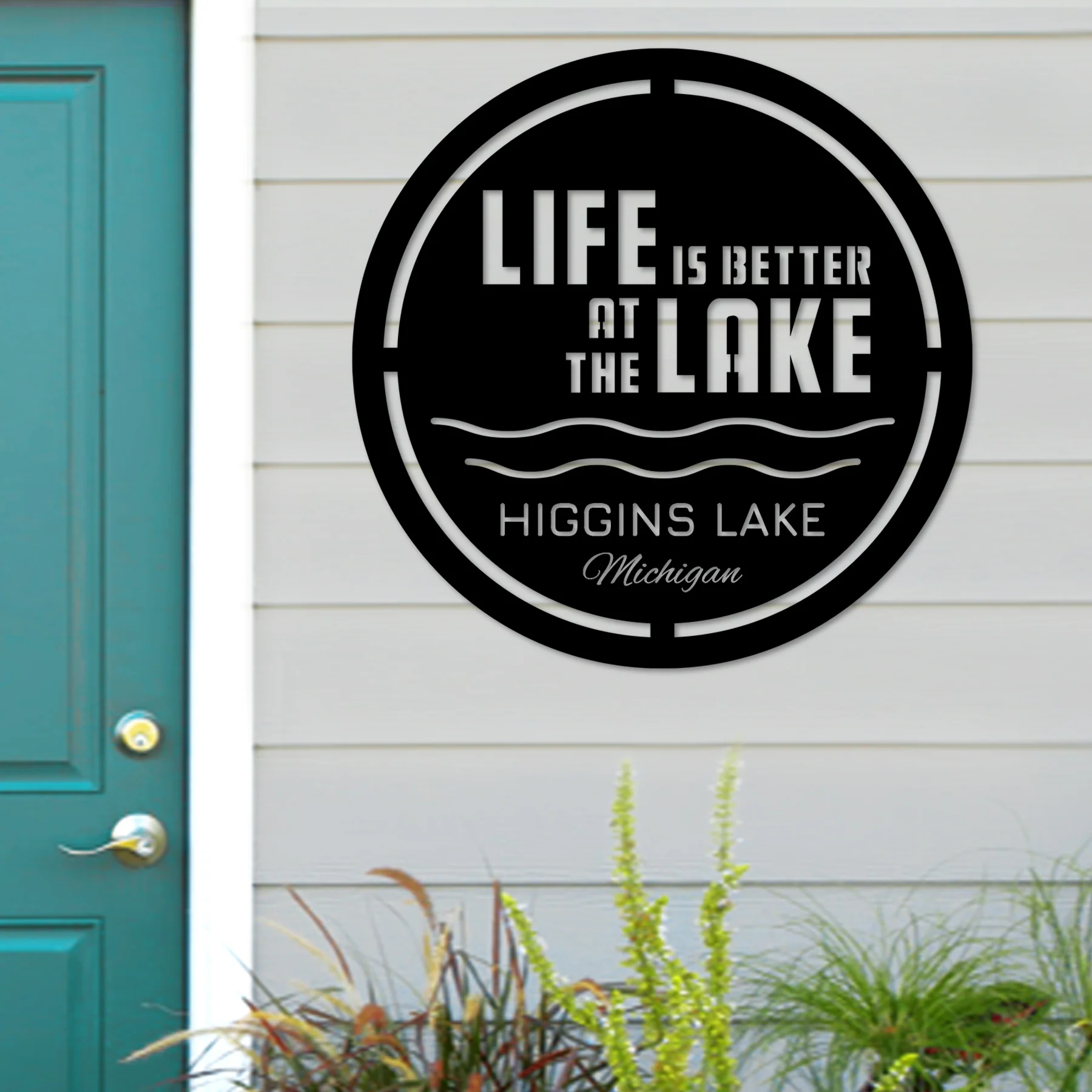 Custom Life Is Better At The Lake Sign - Alvarez Pro Painting LLC