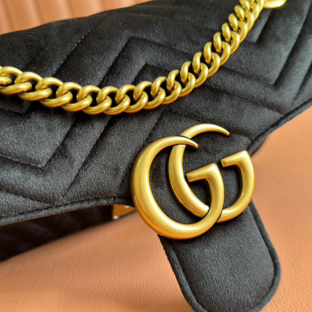 GG Velvet Small Marmont shoulder bag - Top Club