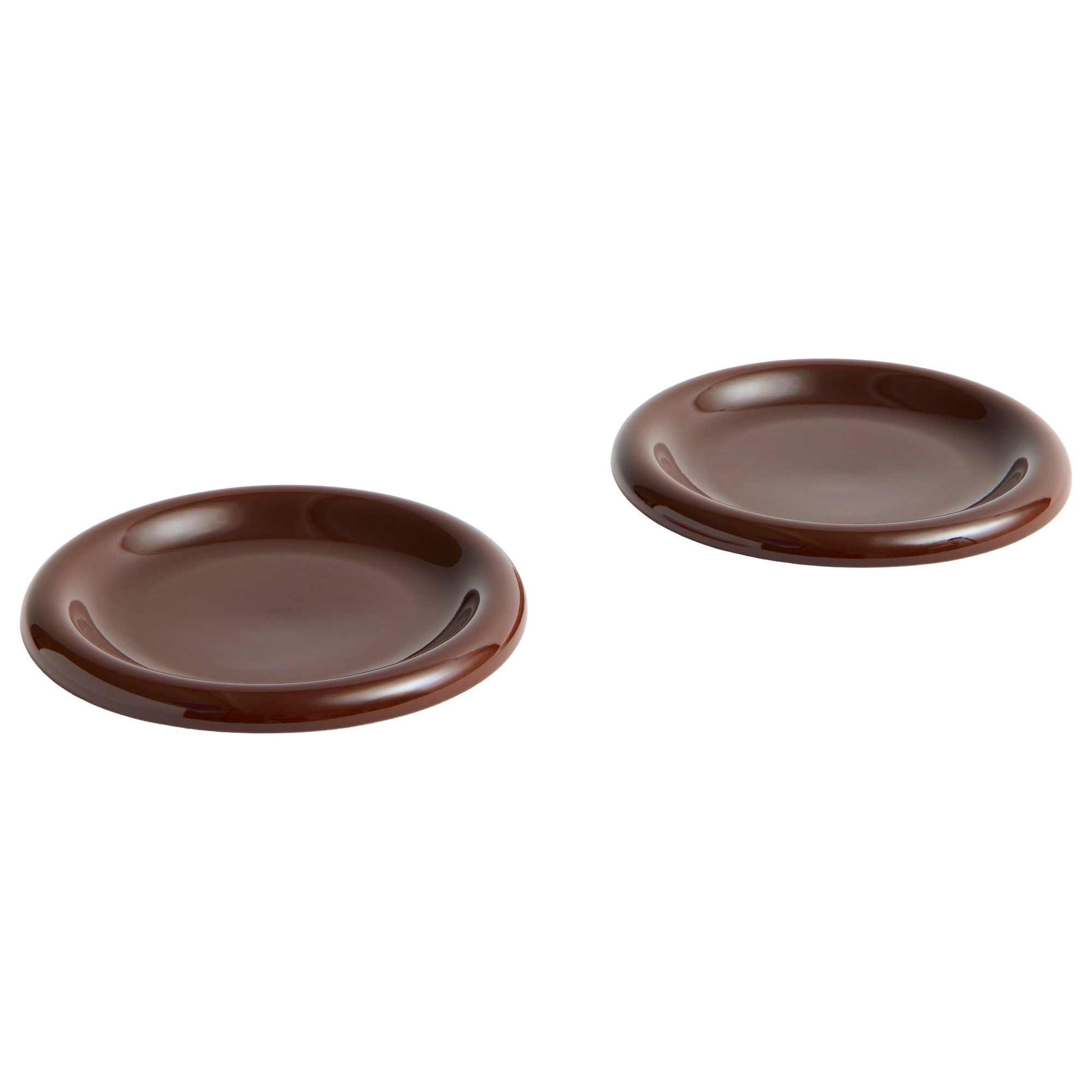 Ontbijtbord Barro Ø18 cm burgundy - set van 2