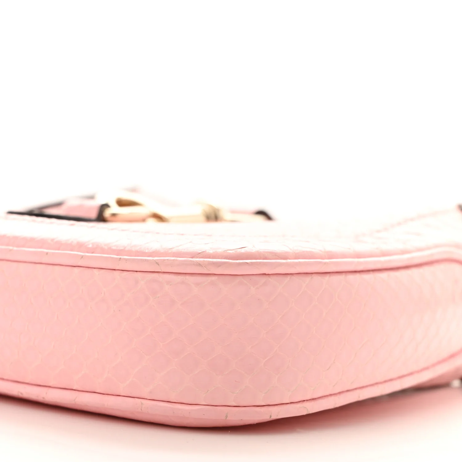 Snakeskin Mini Jackie Notte Bag Pink - Top Club