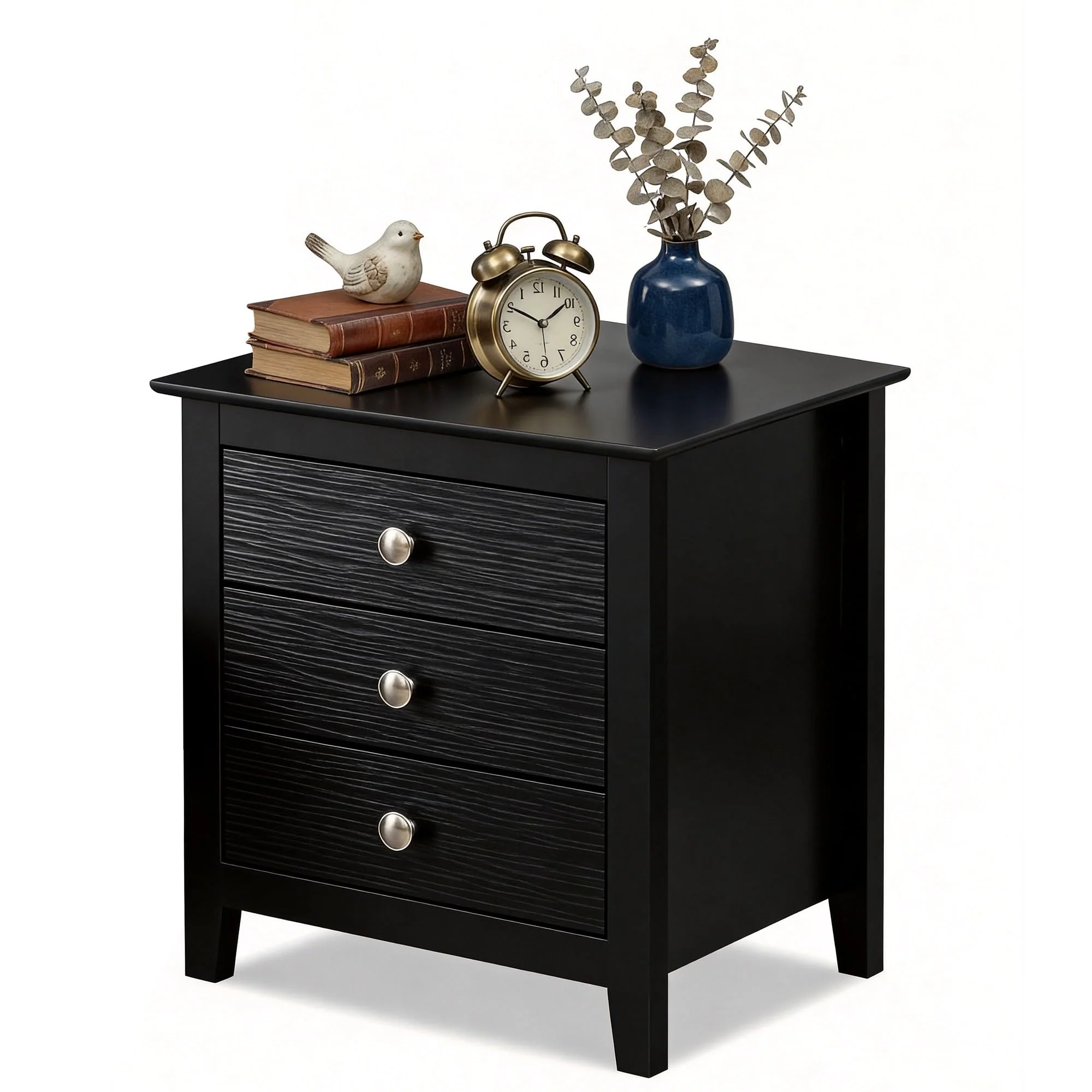 BEFOUNDLOVELY Modern Farmhouse Nightstand with 3 Drawers(1/2)