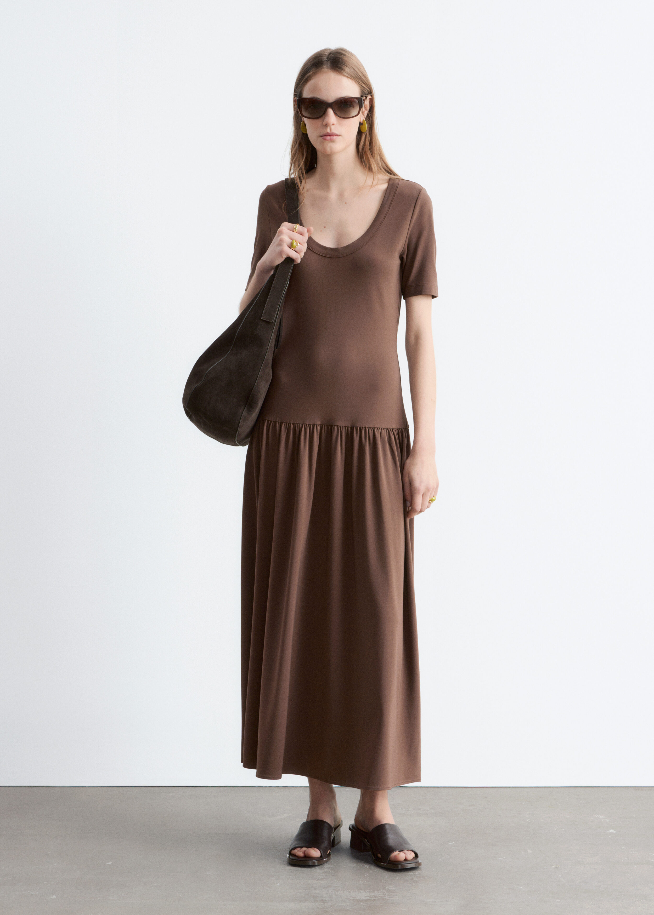 & Other Stories LONGLINE JERSEY MAXI DRESS