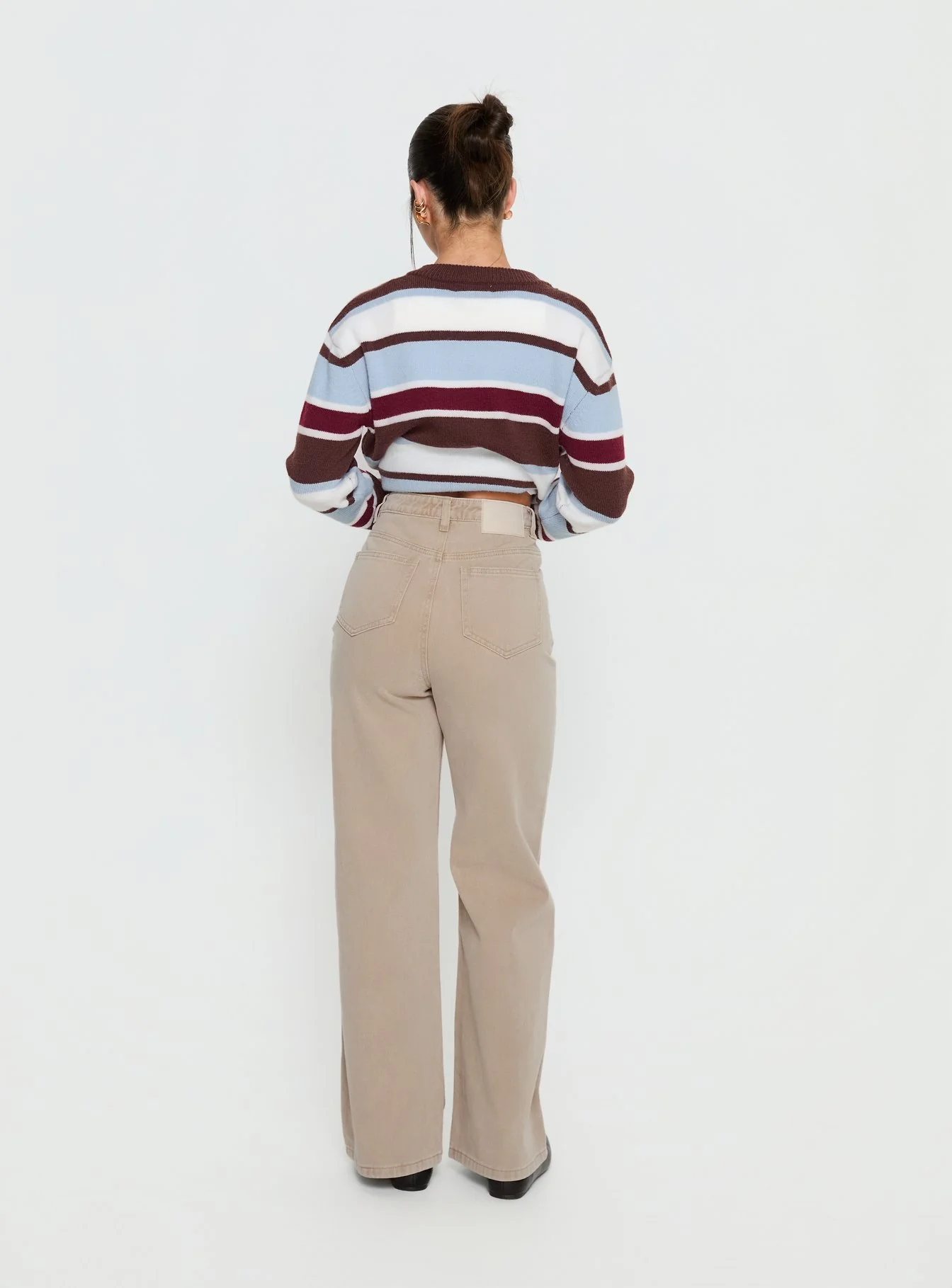 Nicolo High Rise Straight Leg Jeans Concrete