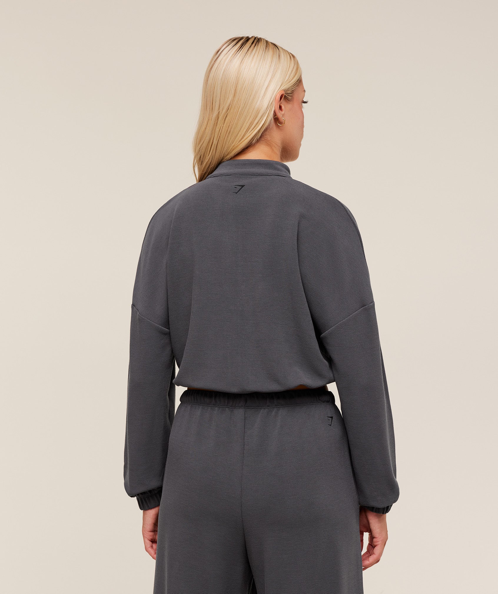 COACH Waffle Midi Zip Up Jacket