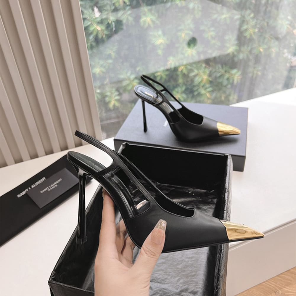 YSL Jeanne Slingback Pumps in Smooth Leather - Top Club