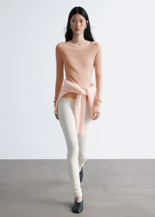 & Other Stories BOAT-NECK RIB-KNIT TOP