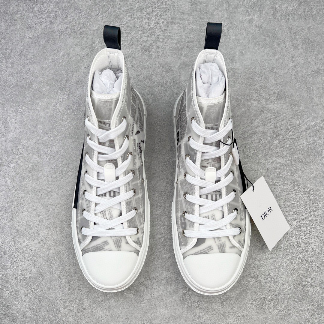 Dior 迪奥 DANIEL ARSHAM B23 报纸印花 高筒 休闲鞋 运动鞋 板鞋 男鞋 女鞋 黑白 3SH118YUO_H069 - Sneaker Replica Workshop