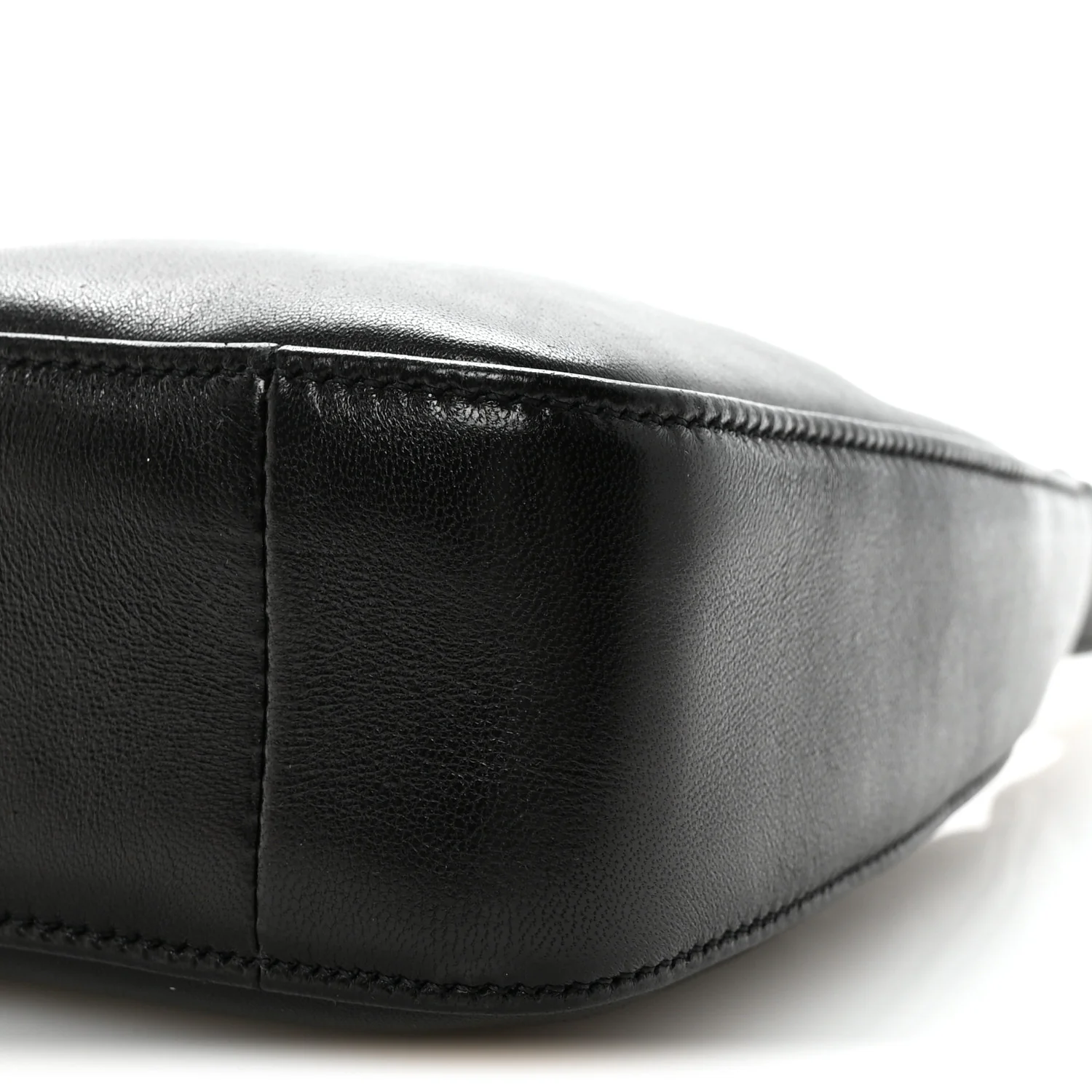 Plunged Lambskin Calypso Mini Hobo Black - Top Club