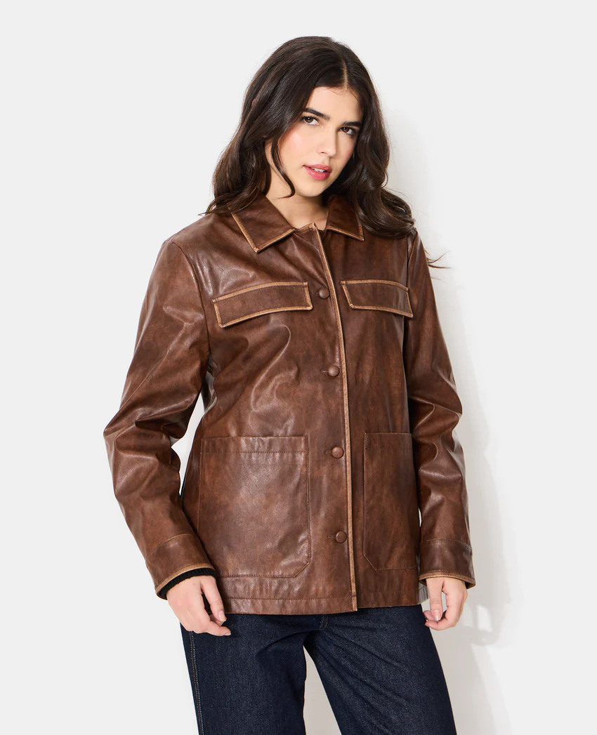 Pimkie Veste droite en simili
