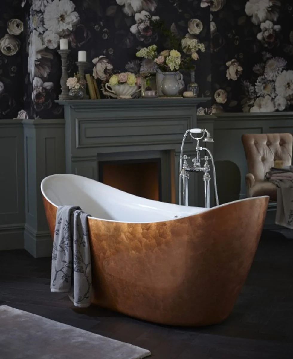 Art Deco bathtub freestanding copper effect model He-Hyl 1730mm - Freestanding retro antique art nouveau bathtub