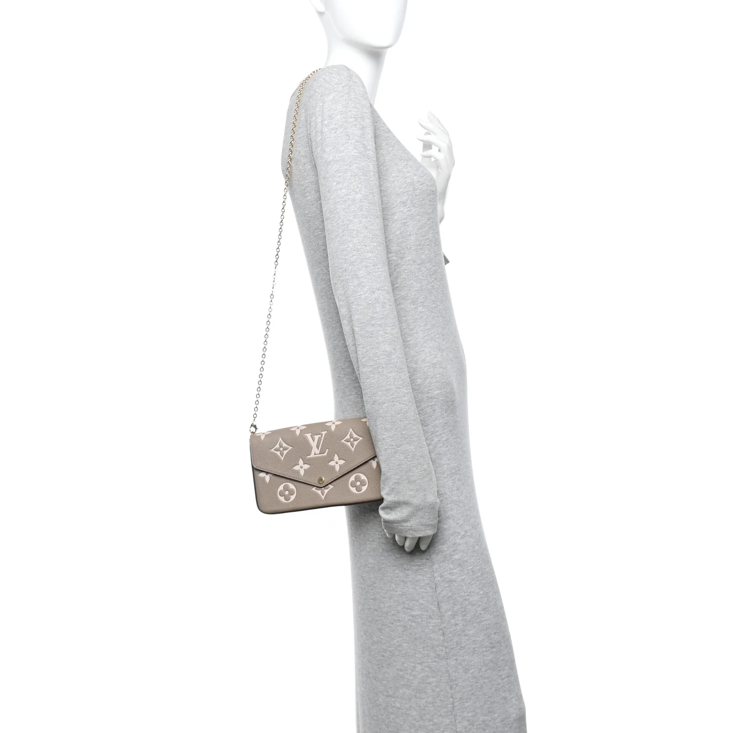 Empreinte Monogram Giant Felicie Pochette Tourterelle Creme