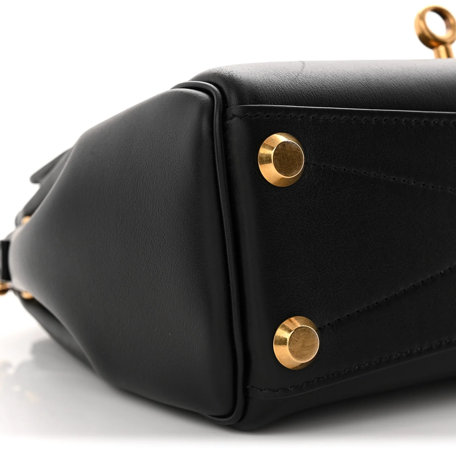 Smooth Calfskin Mini Bel Air Carry All Bag Black - Top Club