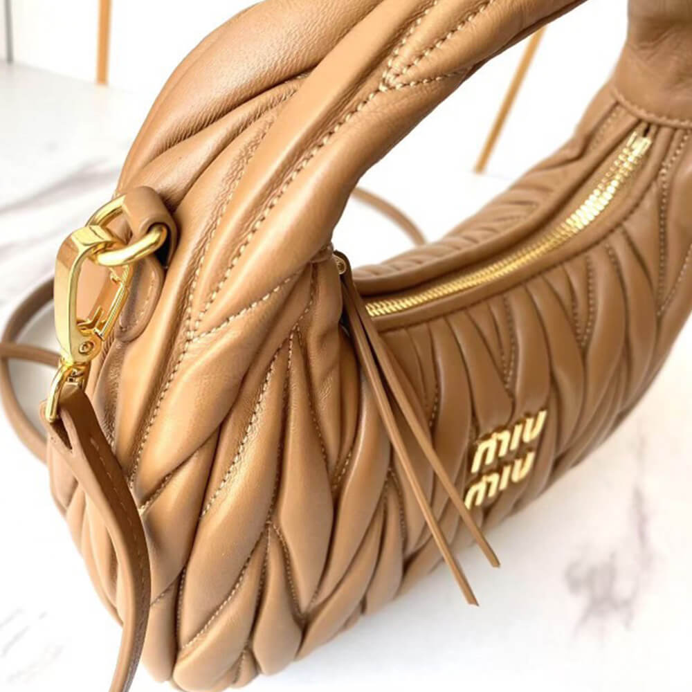 Small Wander matelasse nappa leather hobo bag(HIGH-END GRADE) - Top Club