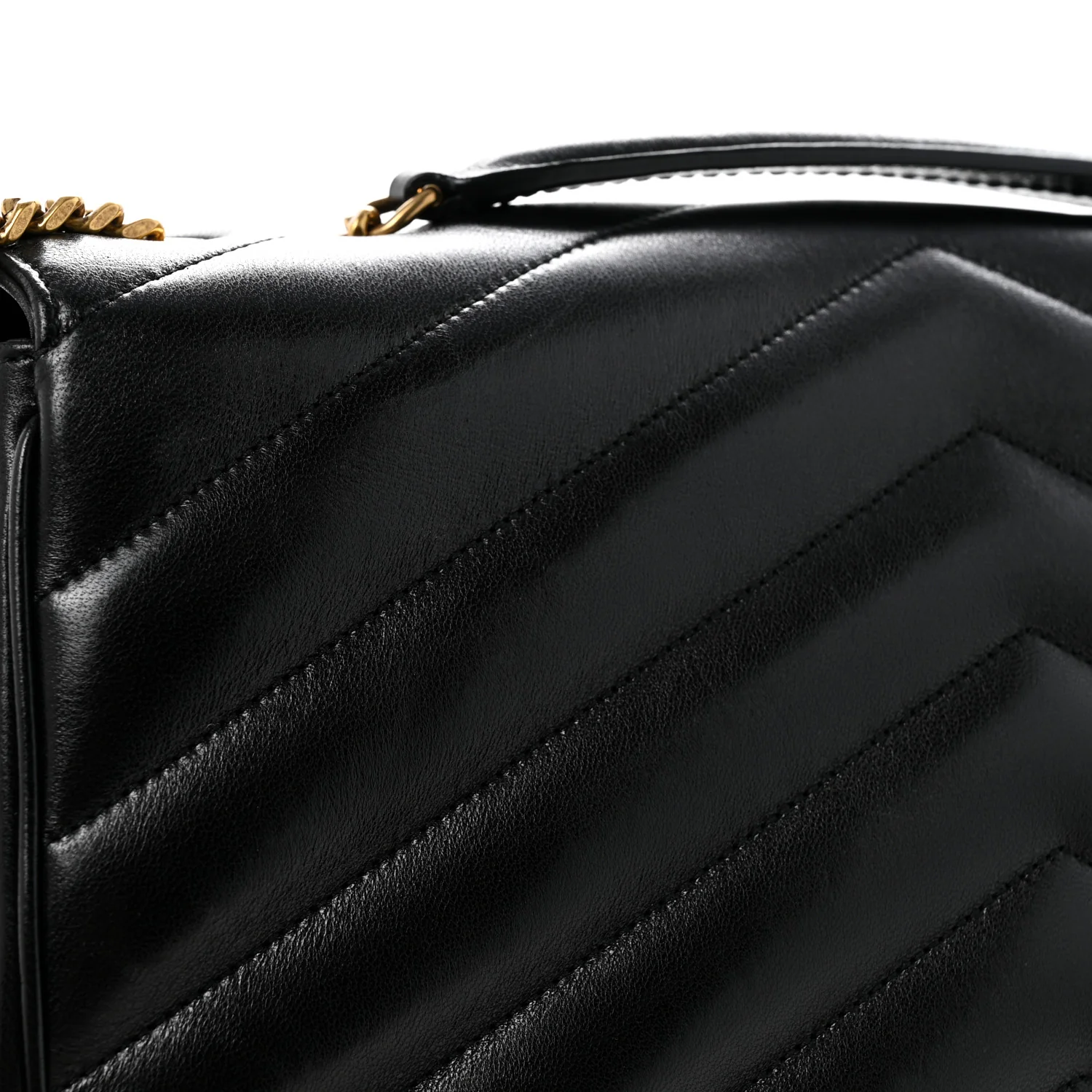 Lambskin Quilted Monogram Large Loulou Black - Top Club