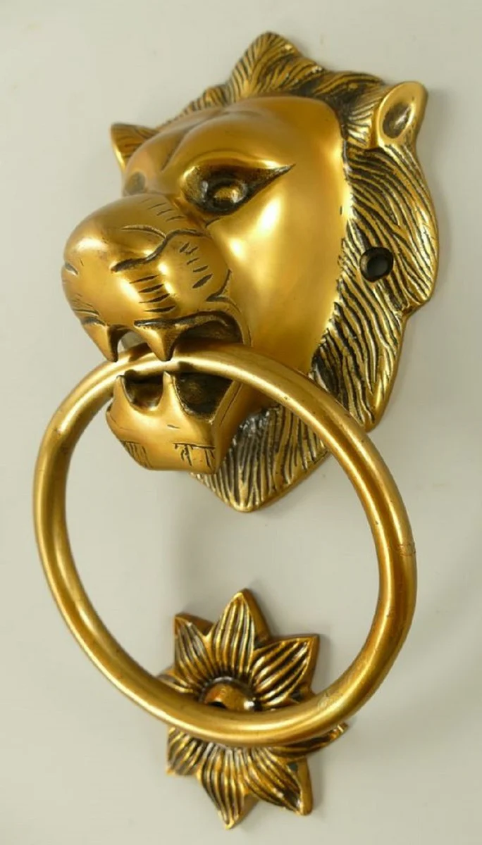 Baroque aluminum door knocker lion bronze H. 28 cm - Baroque decorative accessories