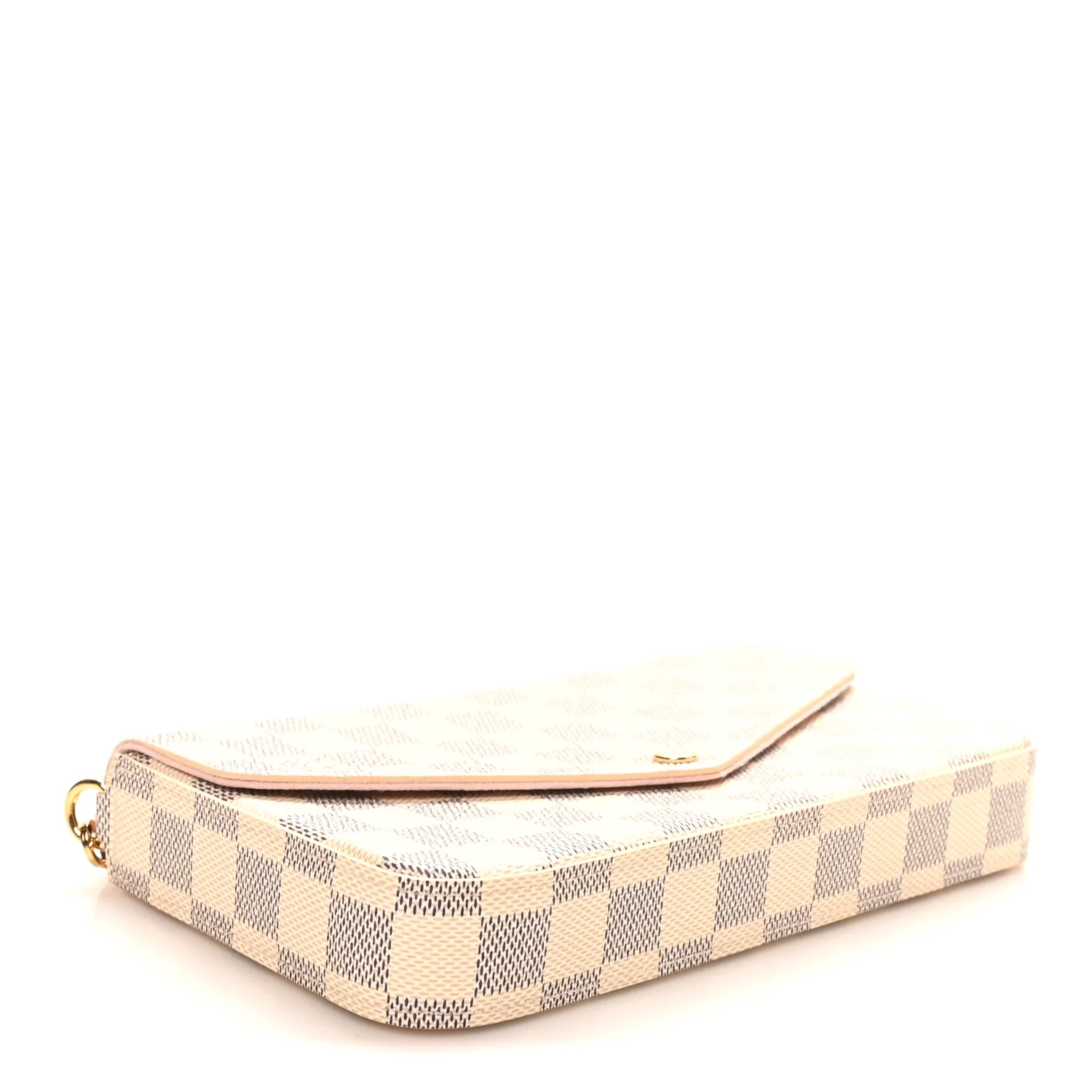 Damier Azur Pochette Felicie Chain Wallet Rose Ballerine - Top Club