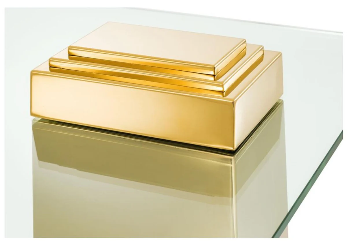 Luxury side table gold 65 x 65 x H. 51 cm - luxury quality