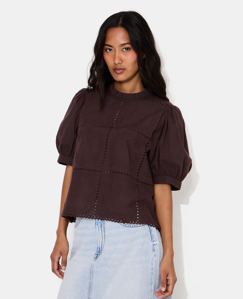 Pimkie Blouse avec détails ajourés et broderies